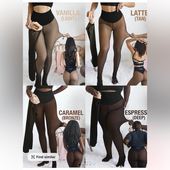 Sweet Mayhem Magic Fleece Lined Leggings Bronze Caramel L/XL (11-17) - Picture 2 of 3
